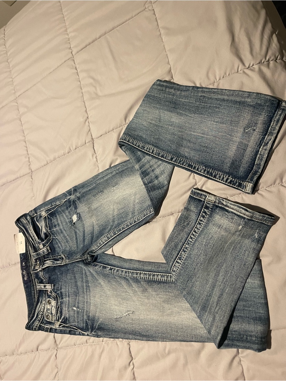 Miss Me Men’s Faded Blue Straight Jeans
